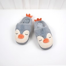 BEBEMARU 兒童企鵝毛絨拖鞋 9786