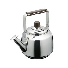 kocaco 電磁爐適用木質提把3層不鏽鋼笛音壺, 2L, 銀