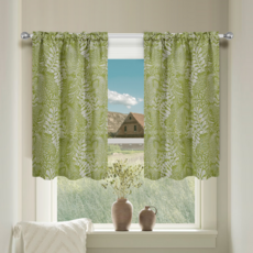 Wellot 印花花卉遮光迷你廚房短窗簾, C款