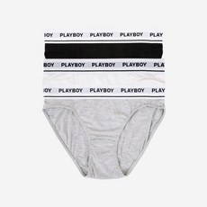 플레이보이 여성용 아웃밴드 삼각팬티 3p 세트 PWP3611