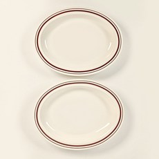 시라쿠스 메이플 타원접시, 라인브라운, 2개