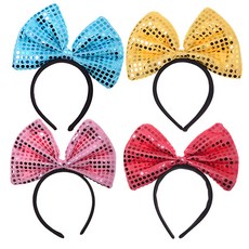 LivingDA 新可愛蝴蝶結髮箍 (中), 紅色、藍色、黃色、粉色, 4個