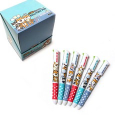 시바 4색 볼펜 0.5mm 3종 x 12p 세트, 혼합색상, 1세트