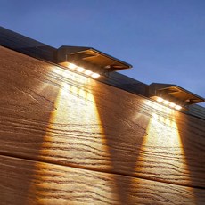 21C Trend Rati 太陽能庭園燈 圍籬欄杆燈 4燈 2入, 黃光