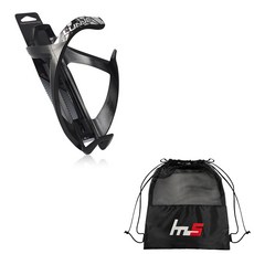 LUNJE 自行車水壺架 + 專屬小袋套組 CYYP-121-1PU, 1套, 黑色（搖籃）