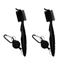 Earlyports 高爾夫球桿 球桿清潔刷 清潔器 2入, 黑色