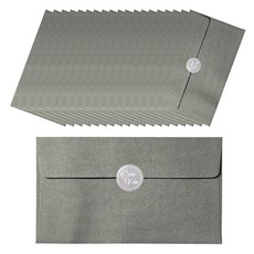萊薩克壓紋信封, 灰色(信封), 隨機出貨(貼紙), 20個