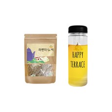 happy terrace 薰衣草花草茶茶包 10入+水瓶組, 1套