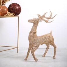 聖誕裝飾鹿, 香槟金, 1個