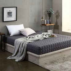 Livemom 無重力 記憶泡棉 捲包 床墊 單人, 15cm, 炭灰色