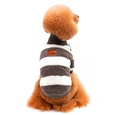 I Love Pet 寵物條紋羊毛毛衣, 深灰色