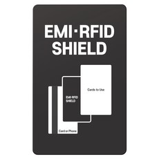 Home Planet 電磁波屏蔽吸收卡 黑色 防重複識別卡, 1個