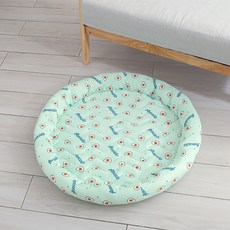 carno 水果印花圓形寵物涼墊, 綠色