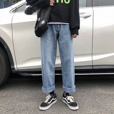 남성용 블랙101 델레이네 캐쥬얼 와이드 데님 팬츠 FC-2319180