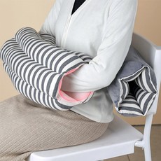 天鵝絨滾輪多功能坐墊, 灰色