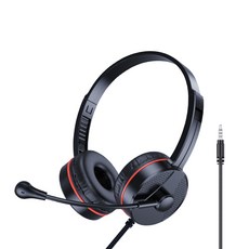 KTnet 廣鐸 HU200P USB+3.5AUX 二合一頭戴式有線耳機麥克風 220g, KTSEPHU200P, 黑色