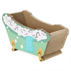 리온 고양이 골판지 욕조 스크래쳐 M SI197, 그린, 1개