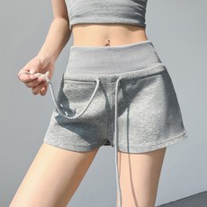 엘쏘 여성용 탄탄한 면 고퀄리티 쭈리 트레이닝 밴딩 스트링 반바지