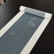 微笑家居 餐桌室內裝飾桌旗, 銀杏藍, 30 x 180 cm