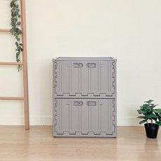 버츄나인 컨테이너 수납장 2단, 브라운