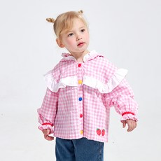 BERRYMAY 女童夏日荷葉邊泡泡紗防風外套