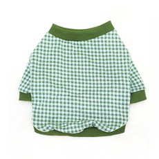 Market A 狗狗春季粉彩色系格紋針織衫, 綠色