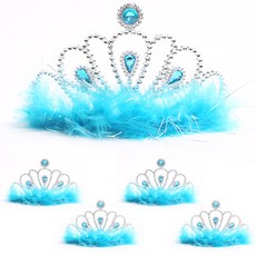 파티해 깃털 공주왕관, 블루, 5개