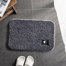 알럽홈 원컬러 욕실 논 슬립 러그, 다크그레이, 1개