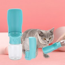 PASTEL PET 寵物一體式單鍵水瓶, 1個, 藍色