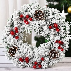敏成公司 聖誕節裝飾花圈 花環, 覆雪花環