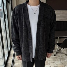 帥氣 寬鬆版 羅紋 針織外套