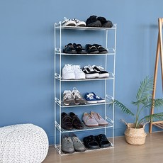 模組化DIY積木鞋架 12雙 L 5入 + 底板組合, 1套, 白色