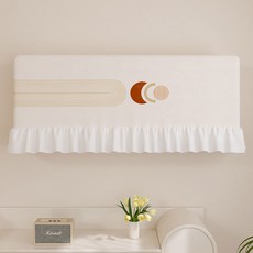 지앤와이 지오메트리 아치앤원 프릴 벽걸이 밴딩 에어컨커버, 붉은달