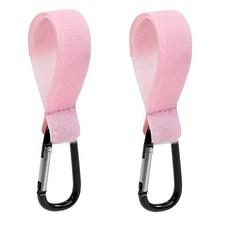 마치어제 캠핑장 유모차 봉 찍찍이 고리, 핑크, 2개