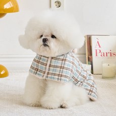 BENNYS 狗狗Pixie格紋披肩, 象牙白, 1個