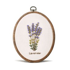 101do 刺繡的溫度 繡框花朵 DIY 套組, 薰衣草紫