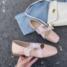 더나은날 여성용 크로스 꼬임 망사 사각코 단화 1.5cm YT_RI148