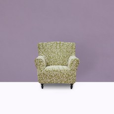 소파스킨스 발렌시아 소파커버 1인용, 내추럴그린