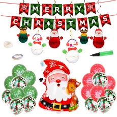 비에이비오 크리스마스 홈파티 풍선장식 세트, 06 해피산타, 1세트