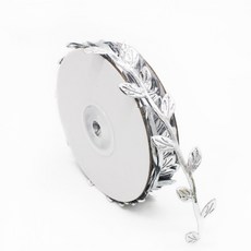 Makemine 鳥與葉子造型飾品 10m 卷, 銀色
