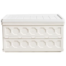 多用途露營折疊箱收納箱 45L, 1個, 象牙