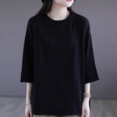 포플러앤씨 여성용 베닉 라운드 티셔츠 P24SMT031426