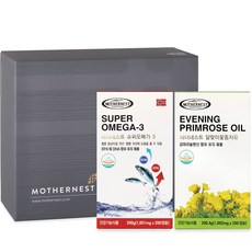 MOTHERNEST Omega3膠囊+月見草油膠囊禮盒, 200g+200.4g, 1組