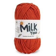 니뜨 밀크얀 뜨개실 50g, 77오렌지브라운, 1개