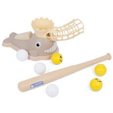 I WANNA 兒童 GYM&KIDS 鯨魚彈跳棒球打擊遊戲組 淺褐色 1組