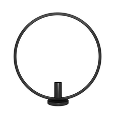 All Nine 現代環形燭台 M, 黑色