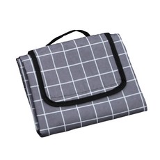 Salmeun Living 可愛格紋野餐防水墊, 灰色