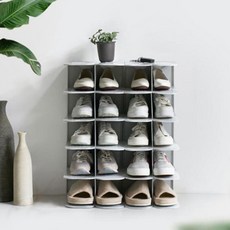 6層鞋櫃 橫向豎向擴張型, 單一顏色