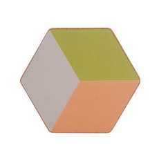 北歐木質杯墊 2入, 綠色