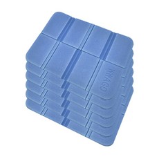 Block Mart 單人折疊式露營登山墊 6入, 藍色